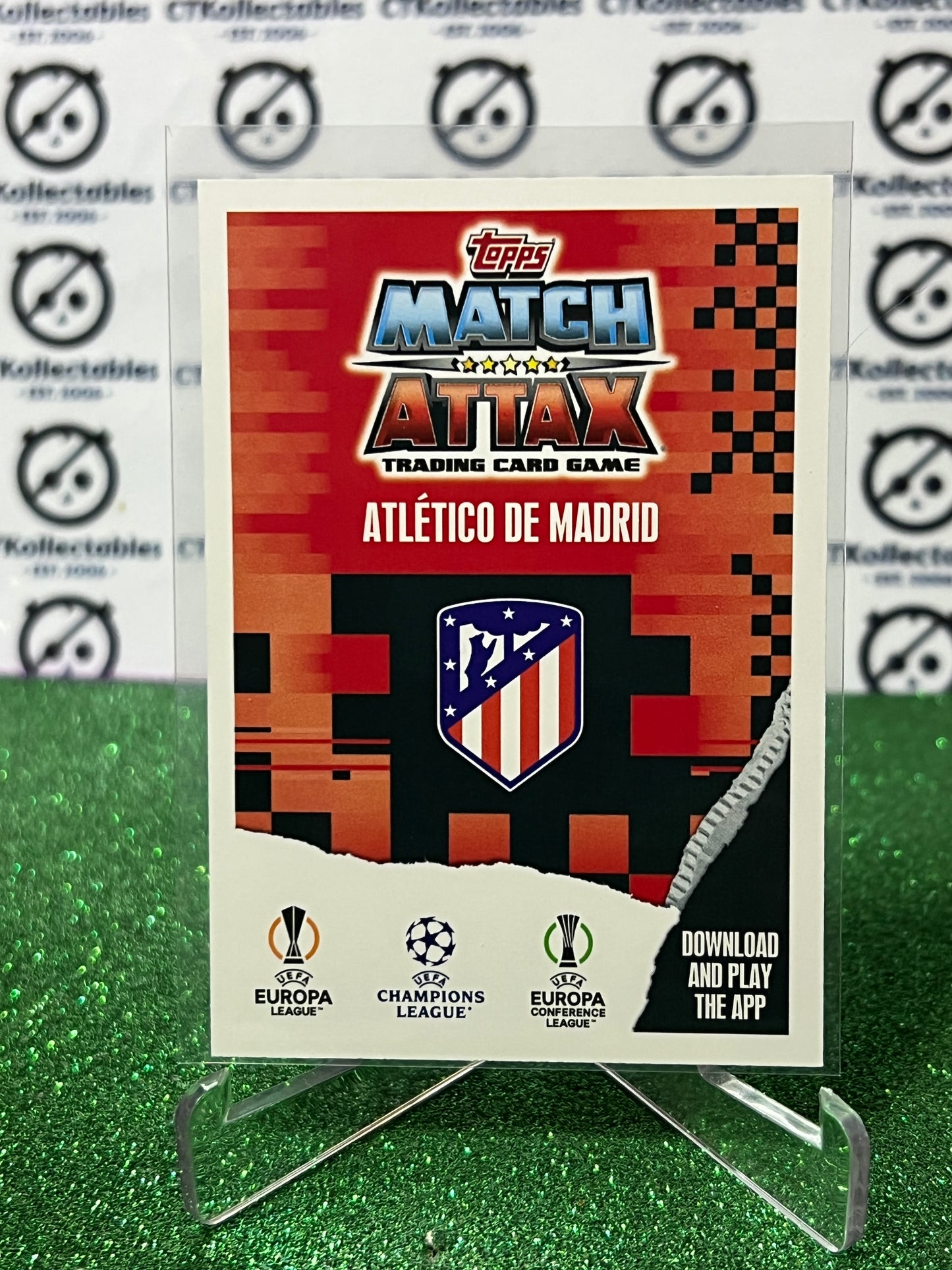 2023 TOPPS MATCH ATTAX ATLETICO DE MADRID # 154 TEAM LOGO FOIL FOOTBALL SOCCER CARD