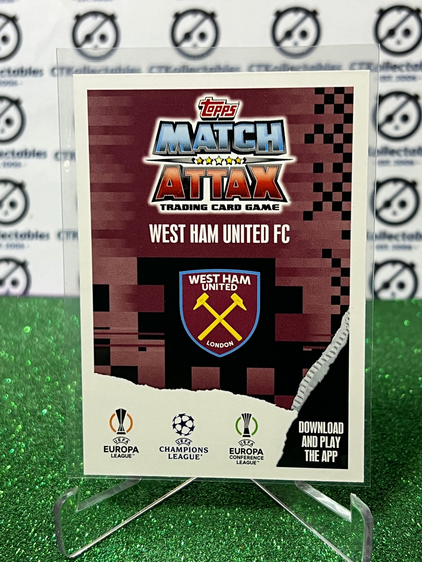 2023 TOPPS MATCH ATTAX WEST HAM UNITED # 100 TEAM LOGO FOIL FOOTBALL SOCCER CARD