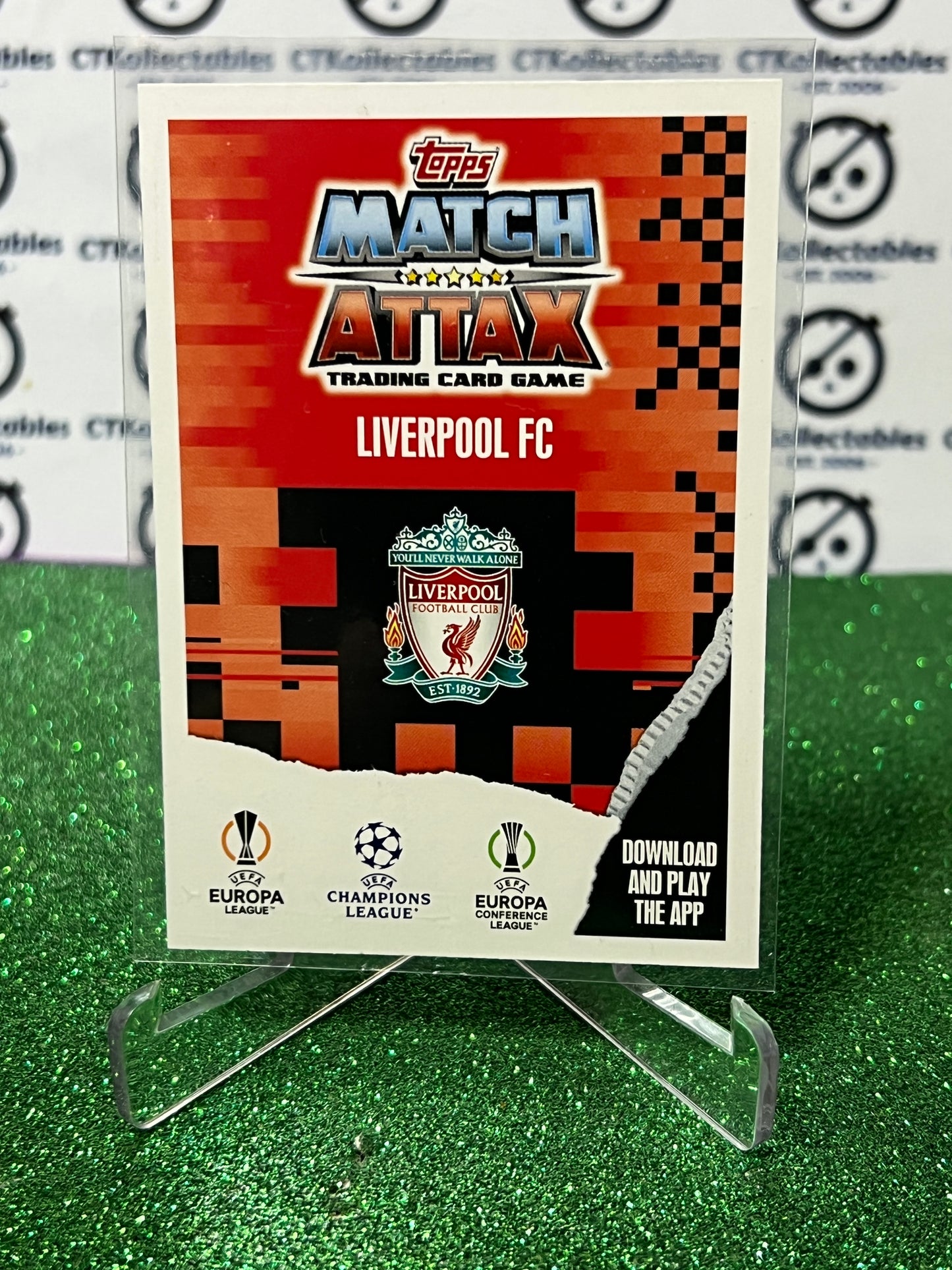 2023 TOPPS MATCH ATTAX LIVERPOOL FC # 82 TEAM LOGO FOIL FOOTBALL SOCCER CARD