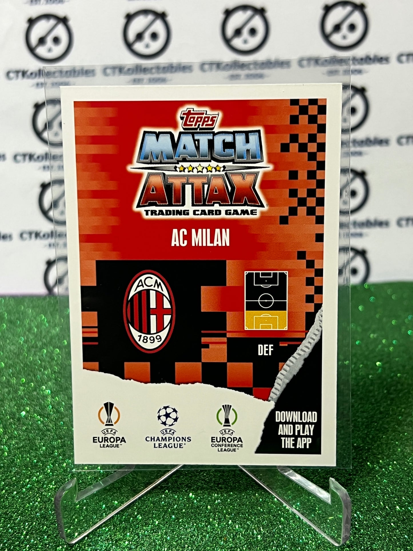 2023 TOPPS MATCH ATTAX DAVIDE CALABRIA # 347 CAPTAIN BASE FOIL FOOTBALL SOCCER CARD