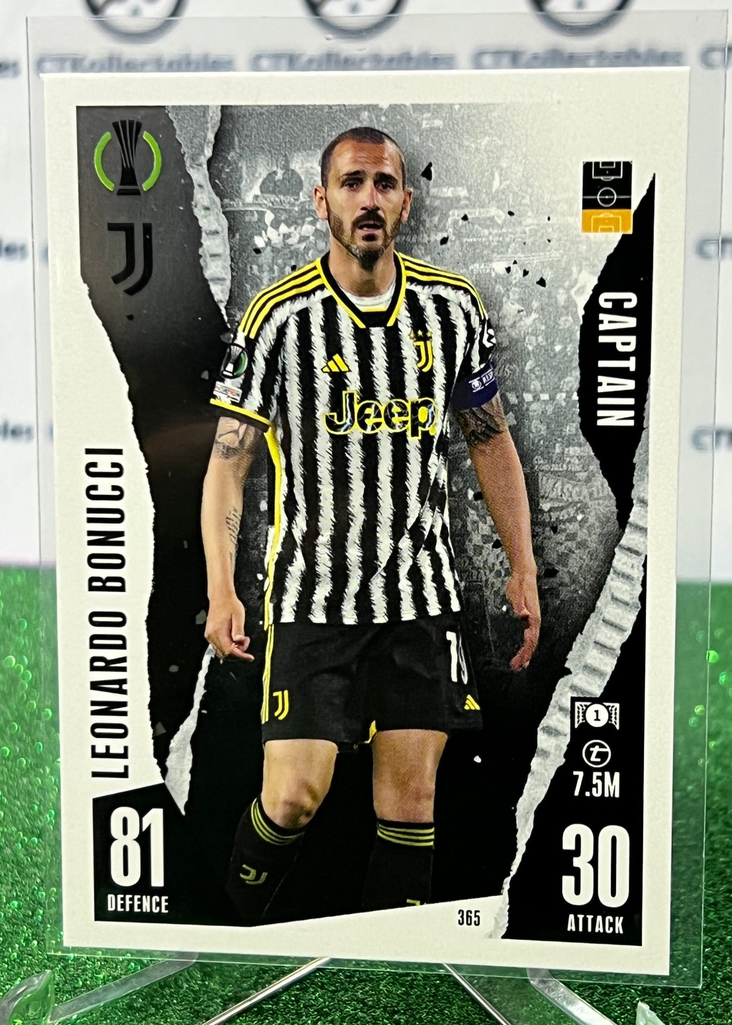 2023 TOPPS MATCH ATTAX LEONARDO BONUCCI # 365 CAPTAIN BASE FOIL FOOTBALL SOCCER CARD