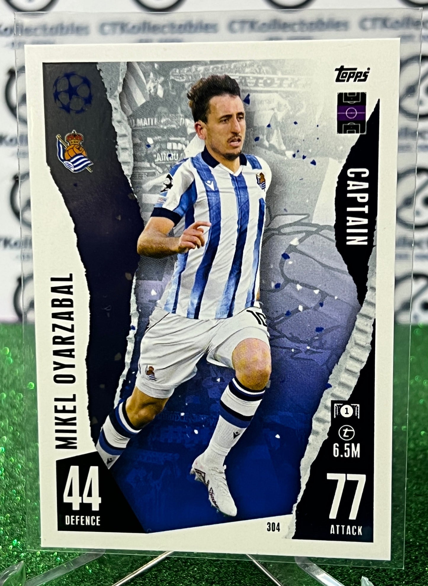 2023 TOPPS MATCH ATTAX MIKEL OYARZABAL # 304 CAPTAIN BASE FOIL FOOTBALL SOCCER CARD