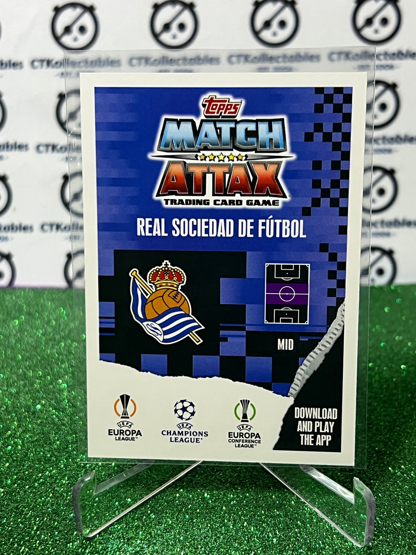 2023 TOPPS MATCH ATTAX MIKEL OYARZABAL # 304 CAPTAIN BASE FOIL FOOTBALL SOCCER CARD