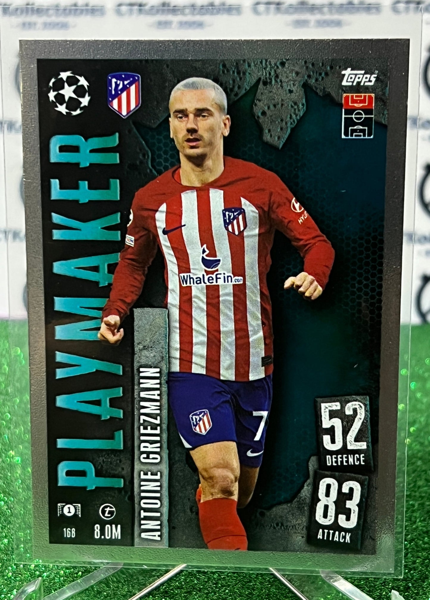 2023 TOPPS MATCH ATTAX ANTOINE GRIEZMANN # 168 PLAYMAKER FOIL FOOTBALL SOCCER CARD