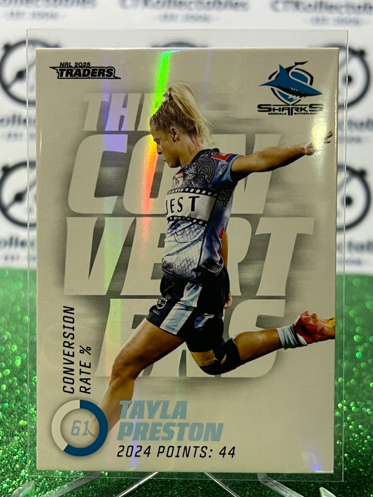 2025 NRL TRADERS  TAYLA PRESTON # TC 20/27 CRONULLA SHARKS TRADING CARD