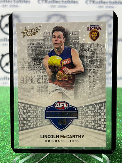 2022 AFL SELECT FOOTY STARS LINCOLN McCARTHY # AC95 BRISBANE LIONS CLASSIFIED / 270  TRADING CARD