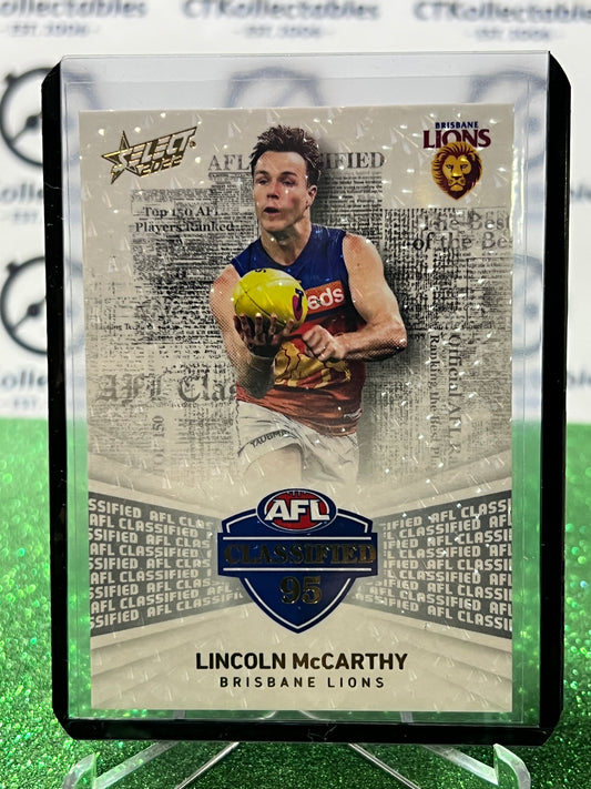 2022 AFL SELECT FOOTY STARS LINCOLN McCARTHY # AC95 BRISBANE LIONS CLASSIFIED / 270  TRADING CARD