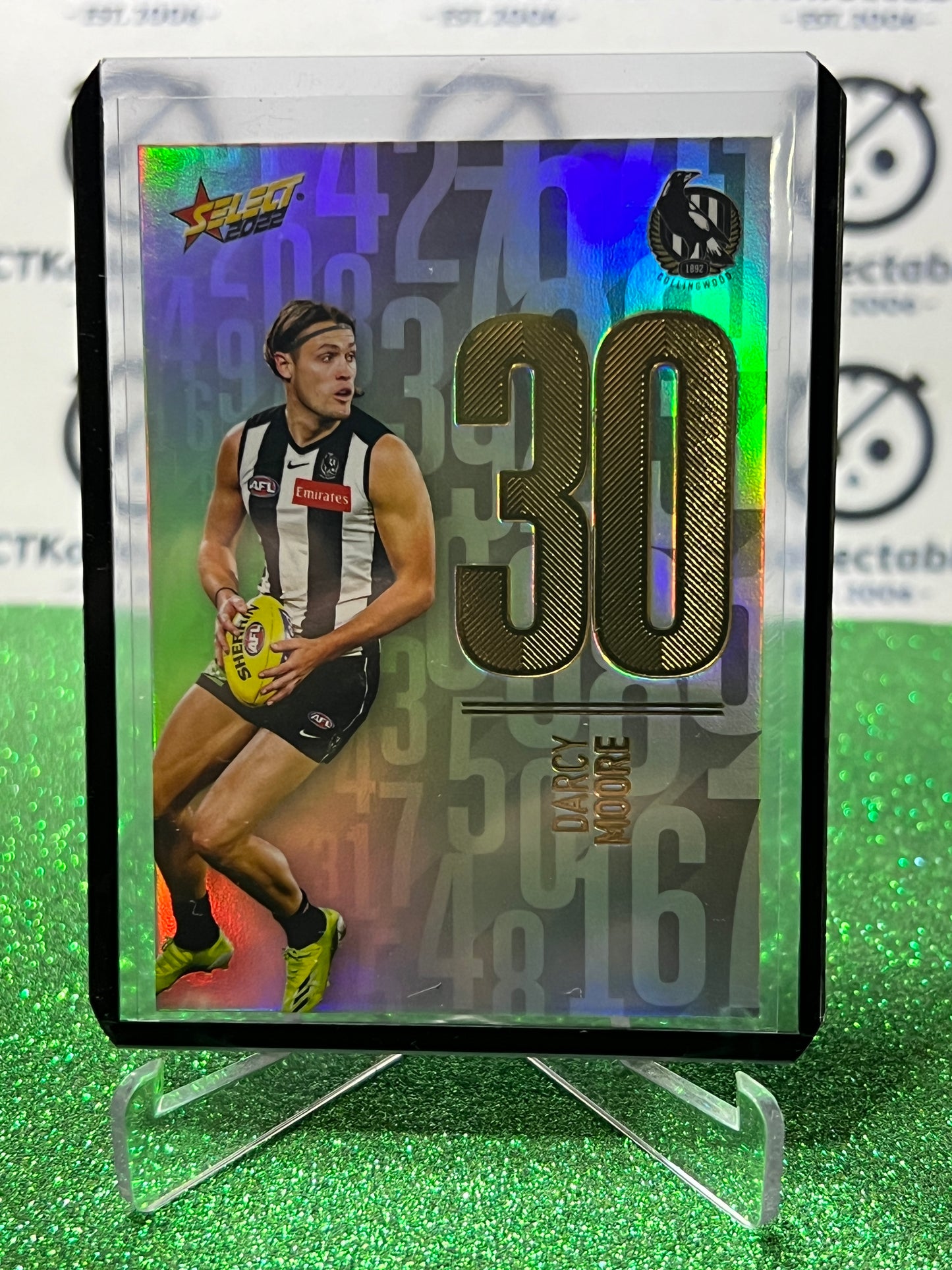 2022 AFL SELECT FOOTY STARS DARCY MOORE # ND46 COLLINGWOOD MAGPIES / 190  TRADING CARD