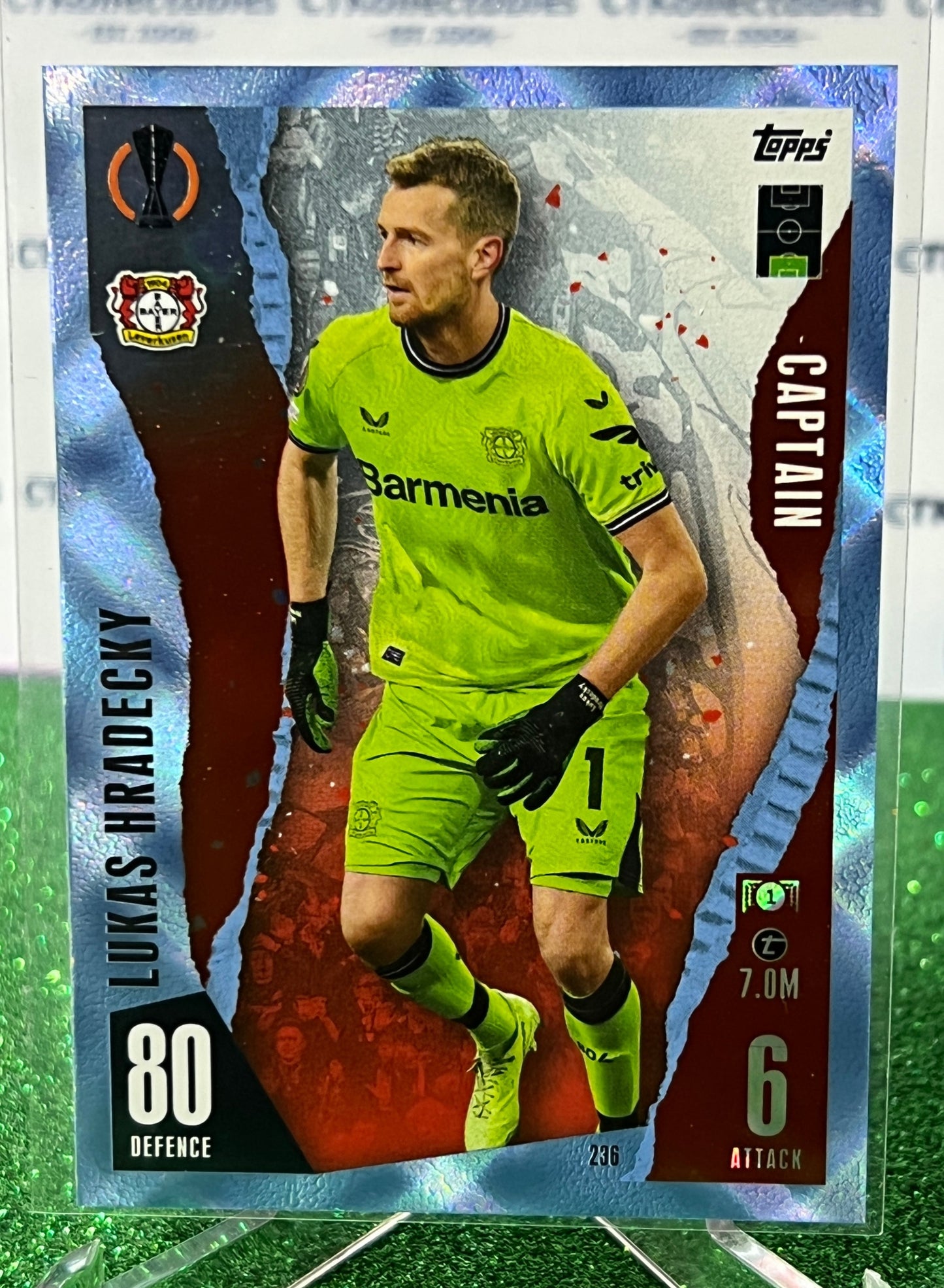 2023 TOPPS MATCH ATTAX LUKAS HRADECKY # 236 CRYSTAL FOOTBALL SOCCER CARD