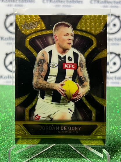 2025 AFL SELECT FOOTY STARS JORDAN DE GOEY # LD40 LUMINOUS /799 COLLINGWOOD MAGPIES CARD