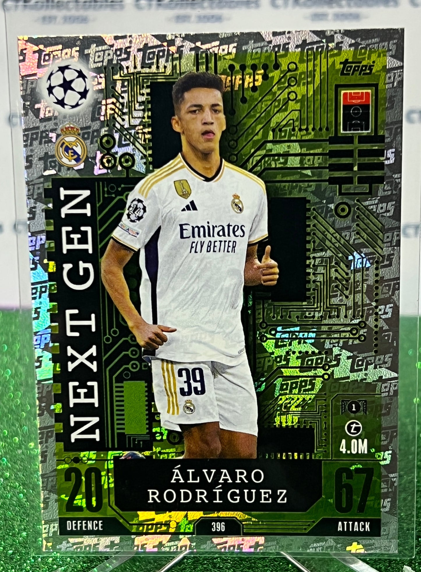 2023 TOPPS MATCH ATTAX ALVARO RODRIGUEZ # 396 NEXT GEN FOIL FOOTBALL SOCCER CARD