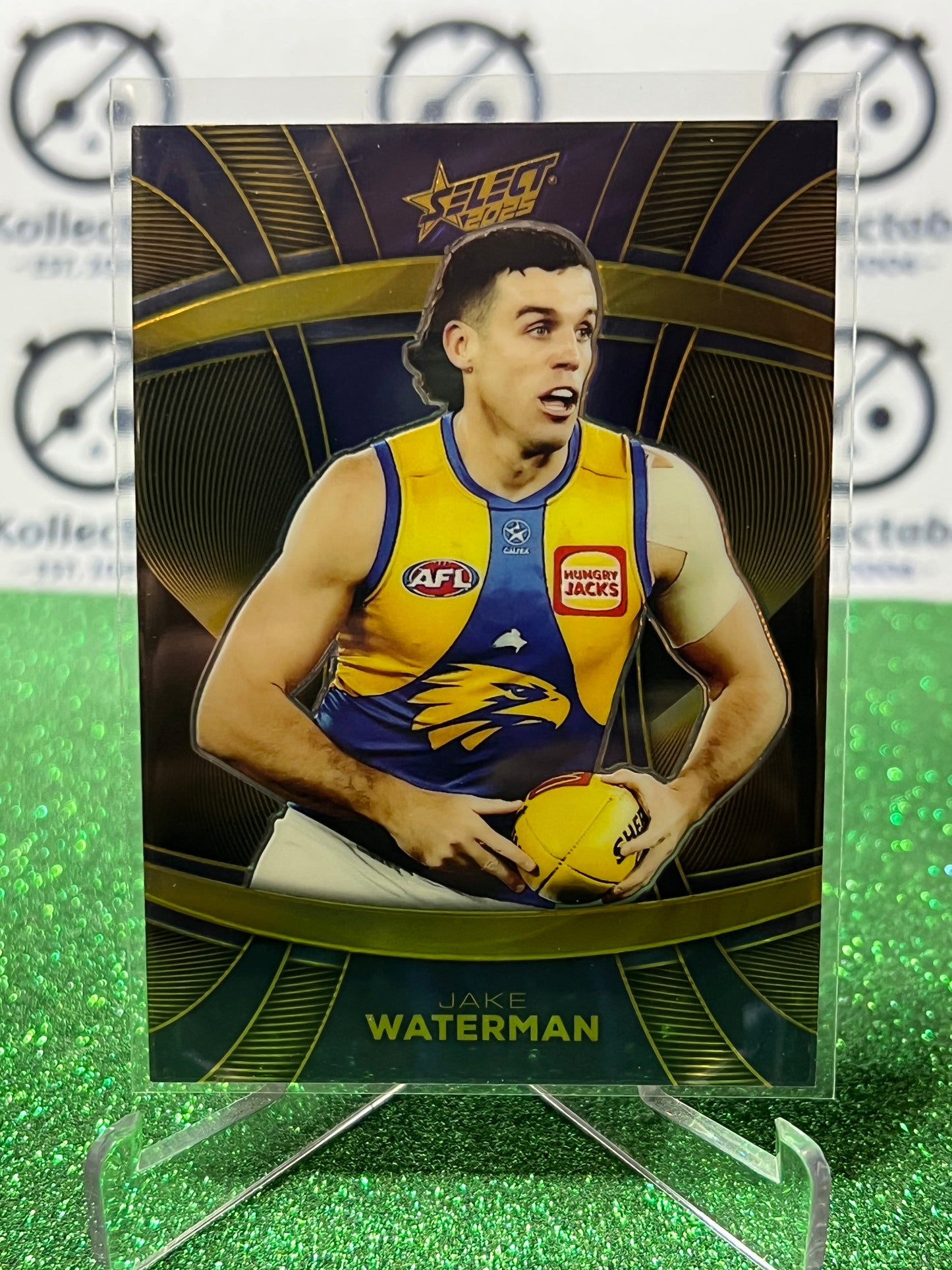 2025 AFL SELECT FOOTY STARS JAKE WATERMAN # LS103 LUMINOUS /199 WEST COAST EAGLES CARD