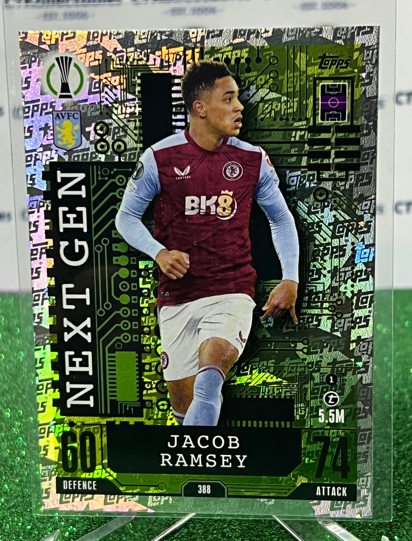 2023 TOPPS MATCH ATTAX JACOB RAMSEY # 388 NEXT GEN FOIL FOOTBALL SOCCER CARD