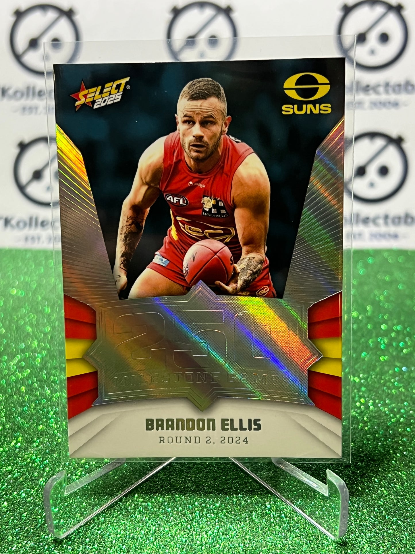 2025 AFL SELECT FOOTY STARS BRANDON ELLIS # MG50 MILESTONE GOLD COAST SUNS CARD