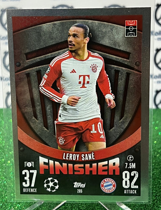 2023 TOPPS MATCH ATTAX LEROY SANE # 205 FINISHER FOIL FOOTBALL SOCCER CARD