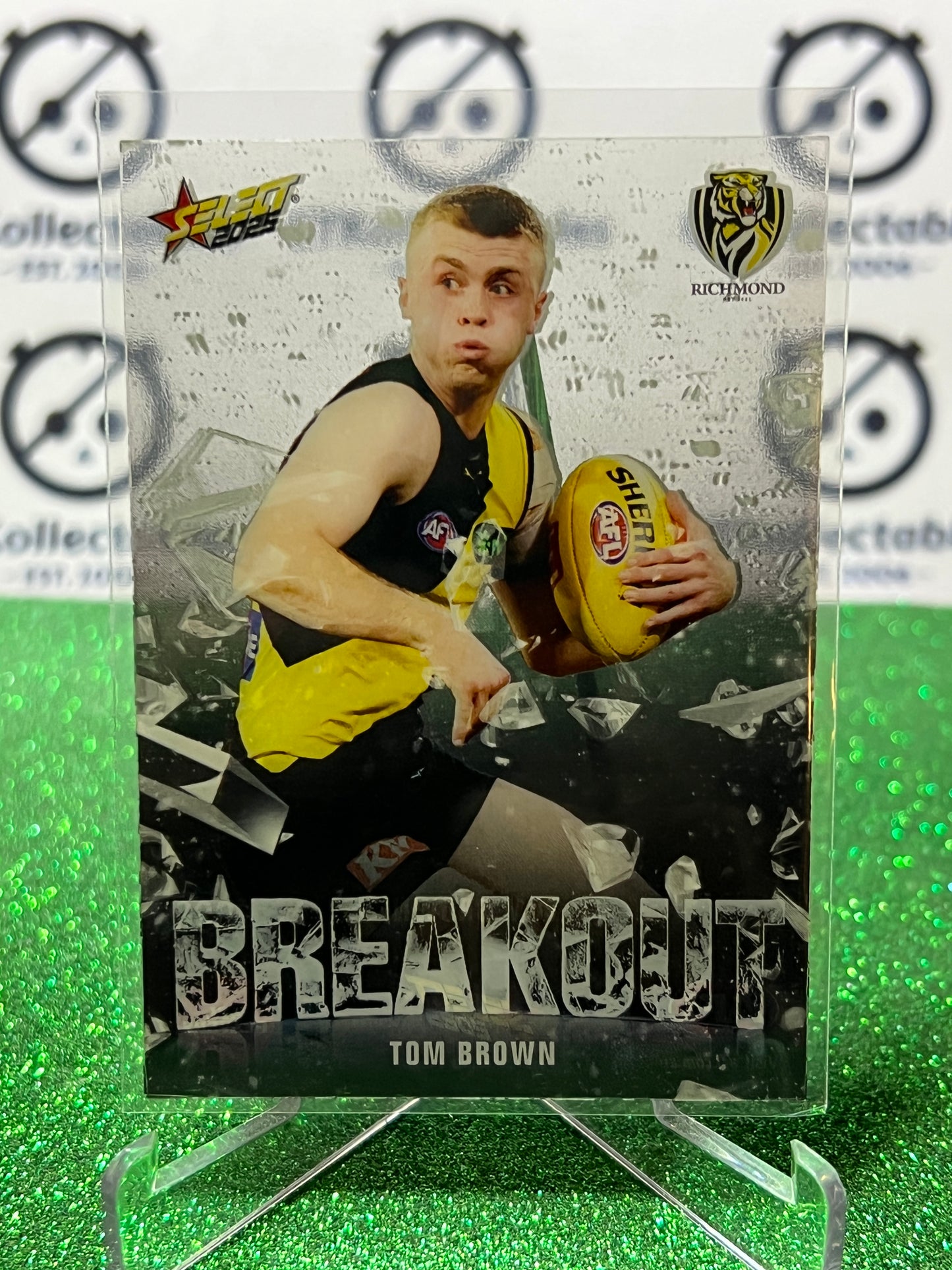 2025 AFL SELECT FOOTY STARS TOM BROWN # B66 BREAKOUT RICHMOND TIGERS CARD