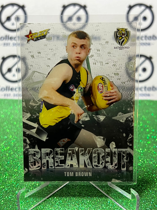 2025 AFL SELECT FOOTY STARS TOM BROWN # B66 BREAKOUT RICHMOND TIGERS CARD