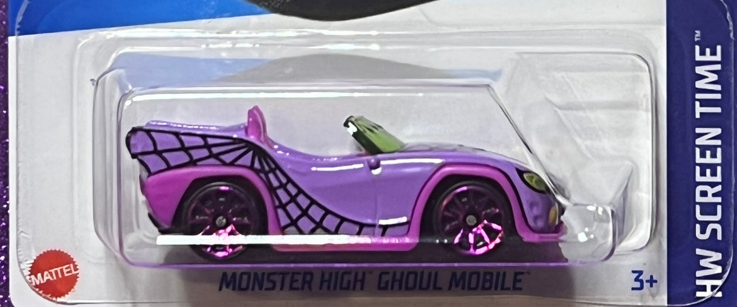 HOT WHEELS  MATTEL MONSTER HIGH GHOUL MOBILE 1/10 HW SCREEN TIME 3/250 PURPLE  2021