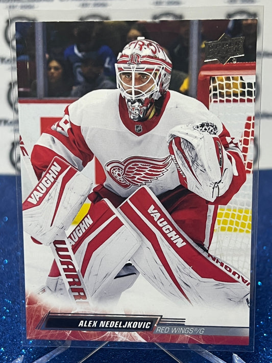 2022-23 UPPER DECK ALEX NEDELJKOVIC # 65 GOALTENDER  DETROIT RED WINGS  HOCKEY CARD