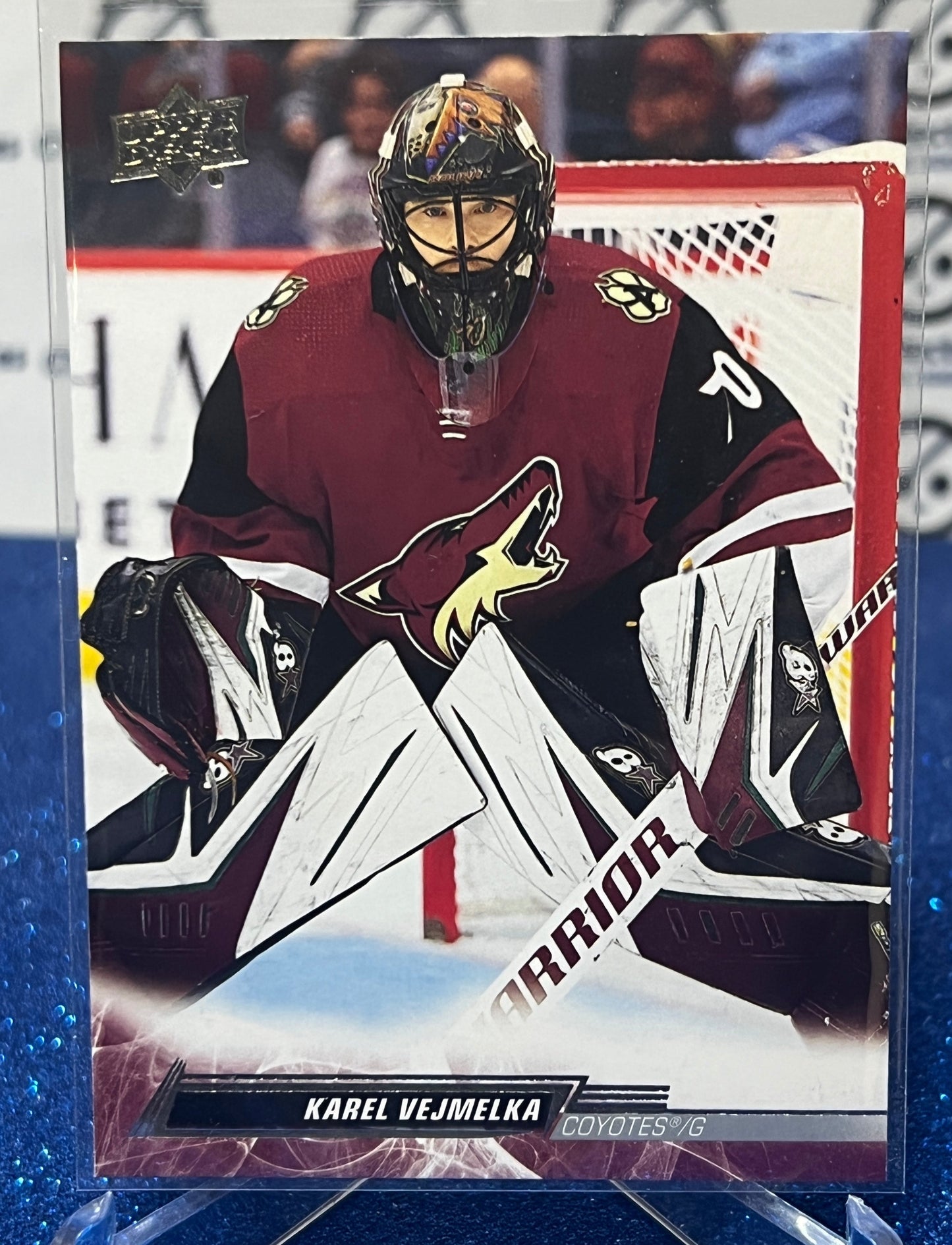 2022-23 UPPER DECK KAREL VEJMELKA # 12  ROOKIE GOALTENDER ARIZONA COYOTES HOCKEY CARD