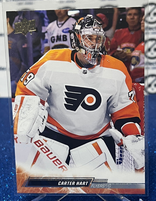 2022-23 UPPER DECK CARTER HART # 133  GOALTENDER PHILADELPHIA FLYERS HOCKEY CARD