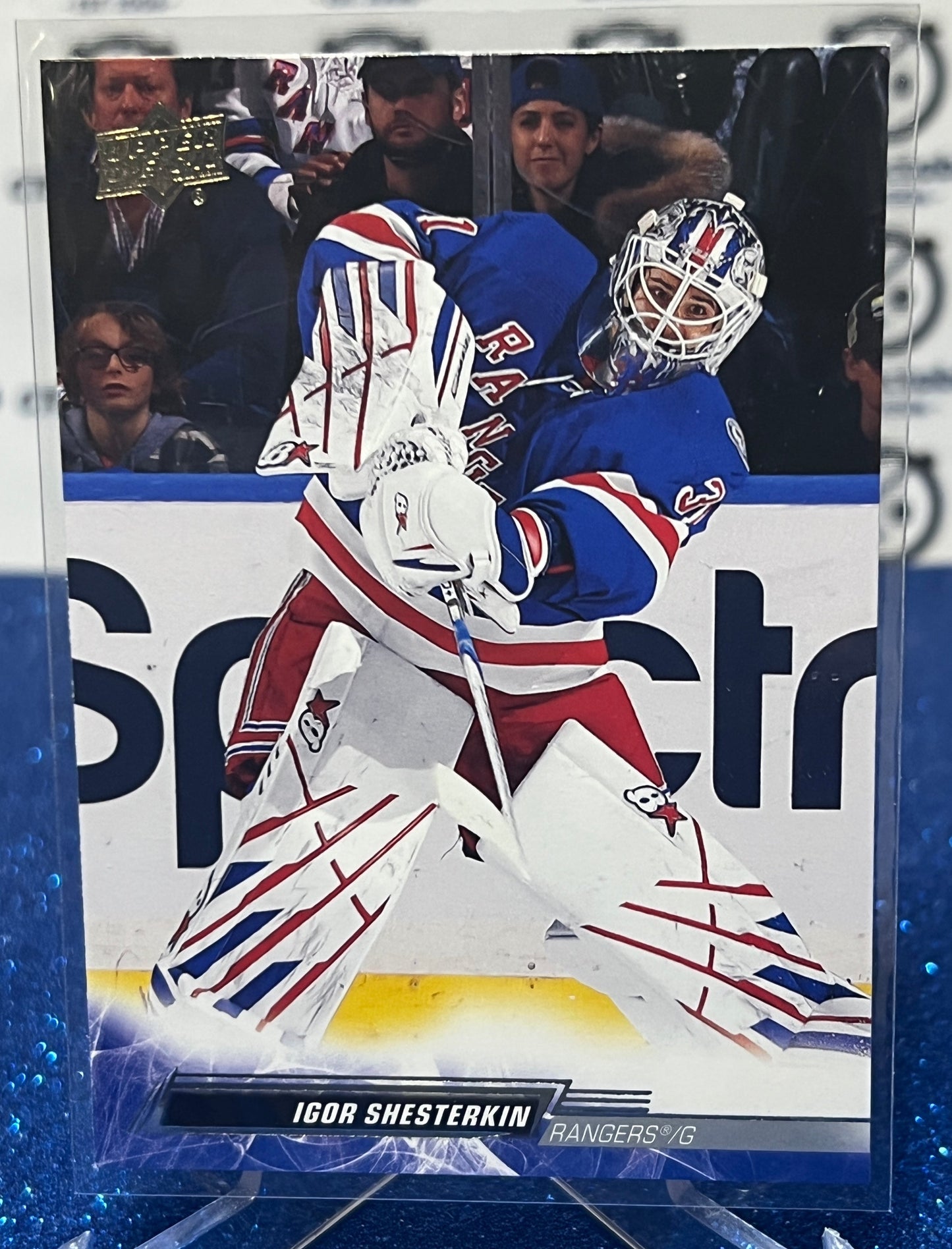 2022-23 UPPER DECK IGOR SHESTERKIN # 123 GOALTENDER NEW YORK RANGERS HOCKEY CARD