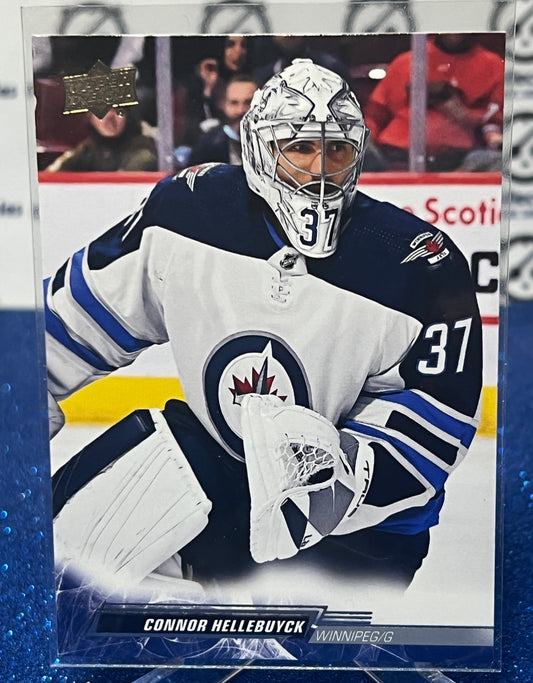 2022-23 UPPER DECK CONNOR HELLEBUYCK # 197 GOALTENDER WINNIPEG JETS HOCKEY CARD