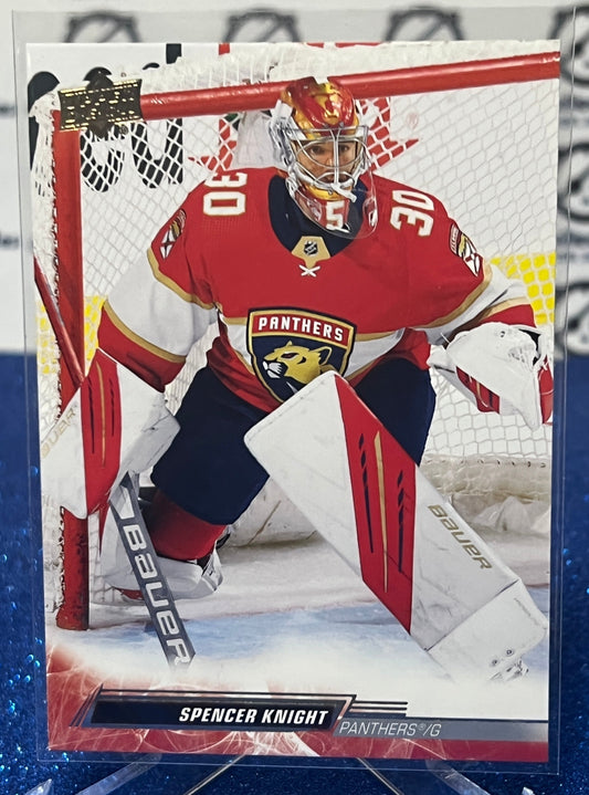 2022-23 UPPER DECK SPENCER KNIGHT # 75 GOALTENDER FLORIDA PANTHERS HOCKEY CARD