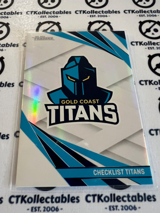 2024 NRL Traders Pearl special Parallel -PS-046 Checklist Titans