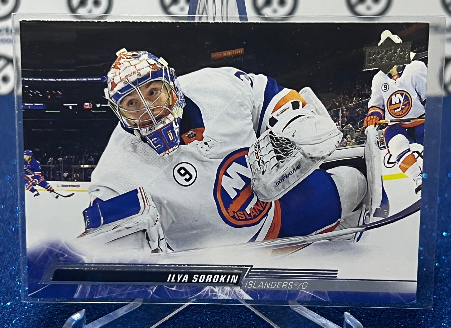 2022-23 UPPER DECK ILYA SOROKIN # 118 GOALTENDER NEW YORK ISLANDERS HOCKEY CARD