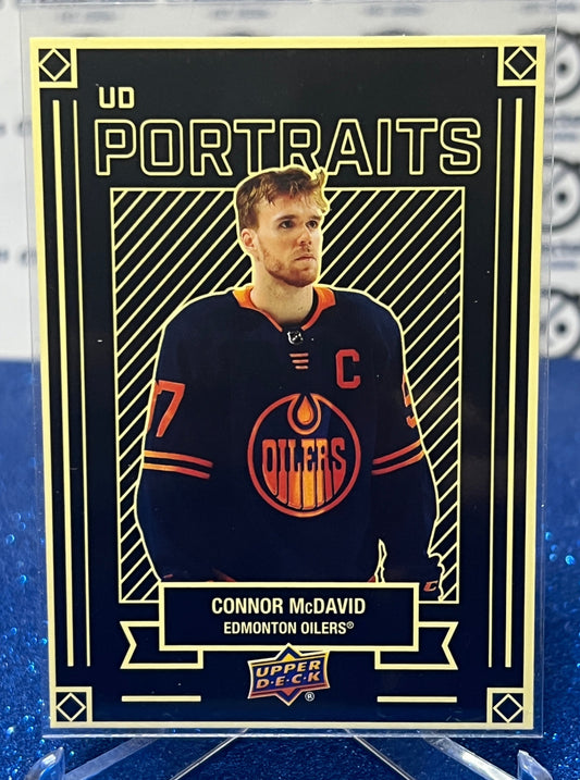 2022-23 UPPER DECK CONNOR McDAVID # P-9 PORTRAITS EDMONTON OILERS  HOCKEY CARD