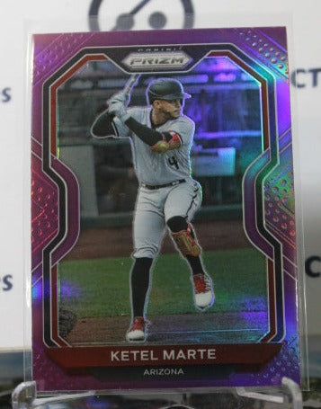 2021 PANINI PRIZM BASEBALL KETEL MARTE # 41 PURPLE PRIZM ARIZONA DIAMONDBACKS