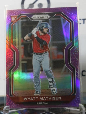 2021 PANINI PRIZM BASEBALL WYATT MATHISEN # 84 ROOKIE PURPLE PRIZM ARIZONA DIAMONDBACKS