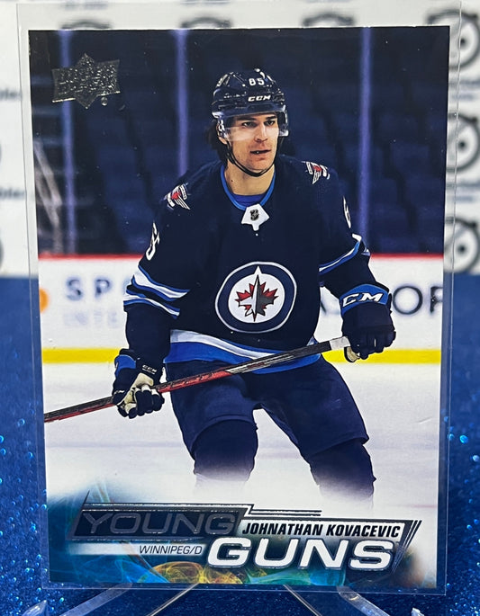 2022-23 UPPER DECK JOHNATHAN KOVACEVIC # 223 ROOKIE YOUNG GUNS WINNIPEG JETS  HOCKEY CARD