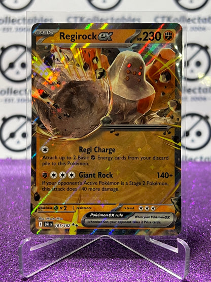 2025 SCARLET & VIOLET DESTINED RIVALS REGIROCK EX # 101/182  FOIL POKEMON CARD