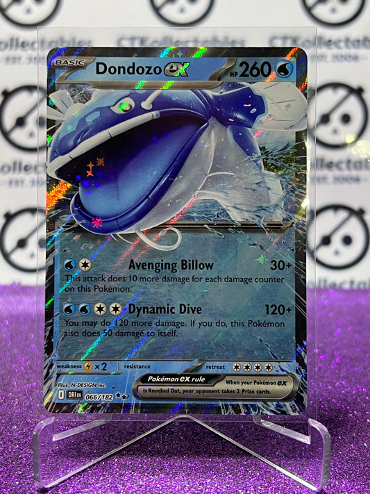 2025 SCARLET & VIOLET DESTINED RIVALS DONDOZO EX # 066/182  FOIL POKEMON CARD