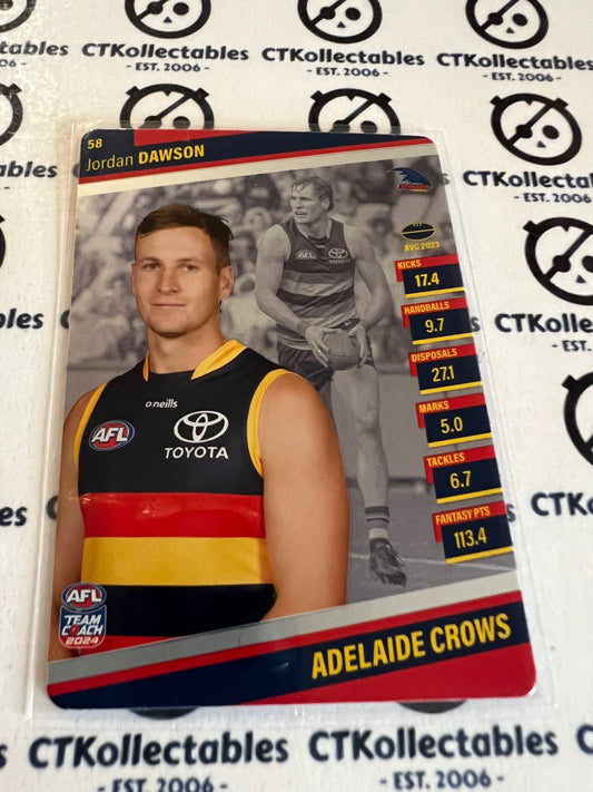 2024 AFL Teamcoach 58 Jordan Dawson Adelaide Crows