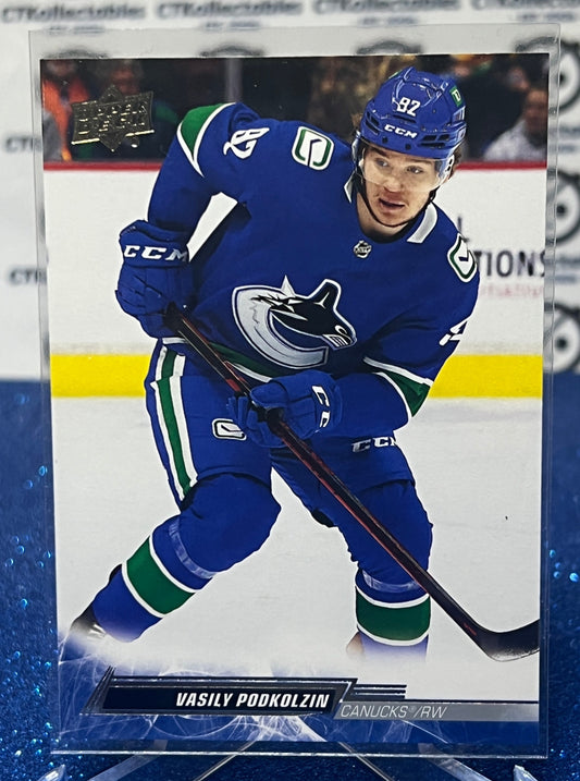 2022-23 UPPER DECK VASILY PODKOLZIN # 180 ROOKIE  VANCOUVER CANUCKS HOCKEY CARD