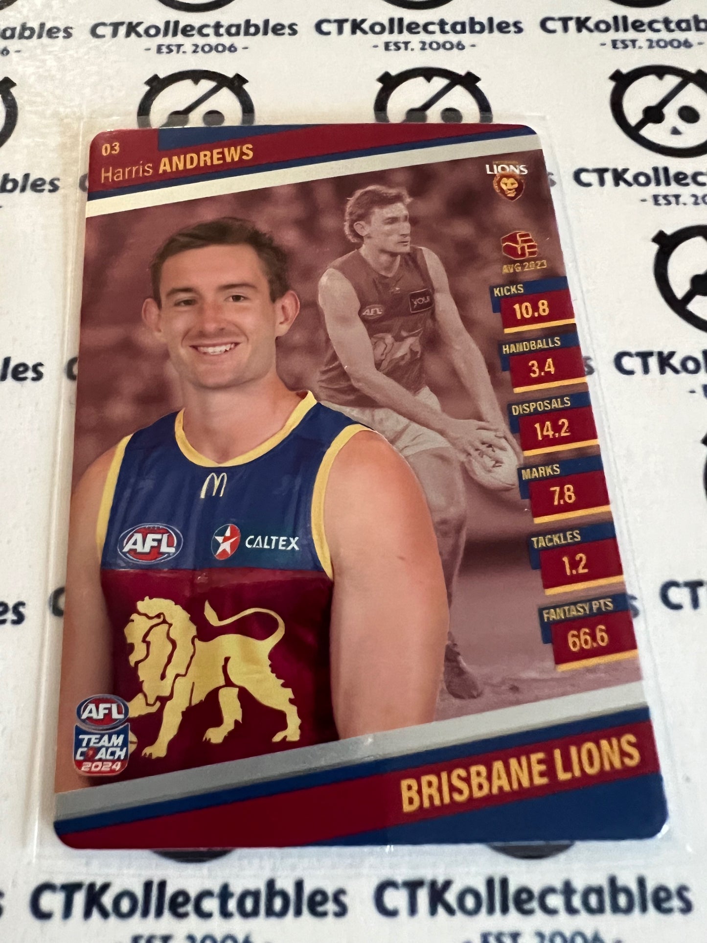 2024 AFL Teamcoach 03 Harris Andrews Brisbane Lions