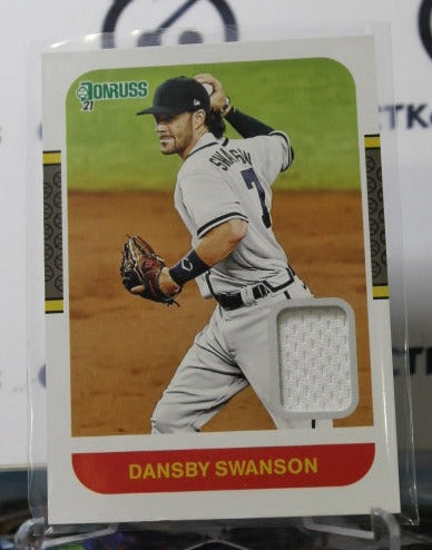 2021 DONRUSS BASEBALL DANSBY SWASON # 87M-DS RETRO PATCH RELIC ATLANTA BRAVES