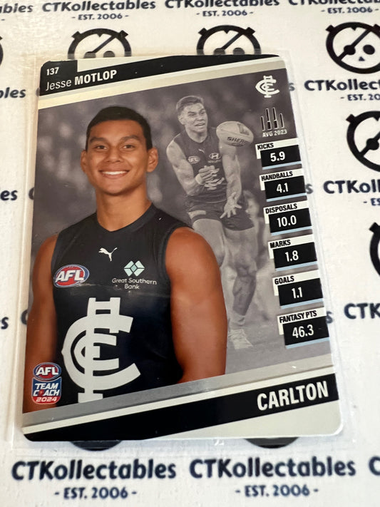 2024 AFL Teamcoach 137 Jesse Moltop Carlton