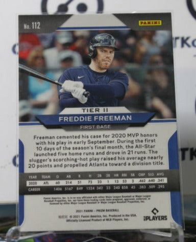 2021 PANINI PRIZM BASEBALL FREDDIE FREEMAN  # 112  ATLANTA BRAVES