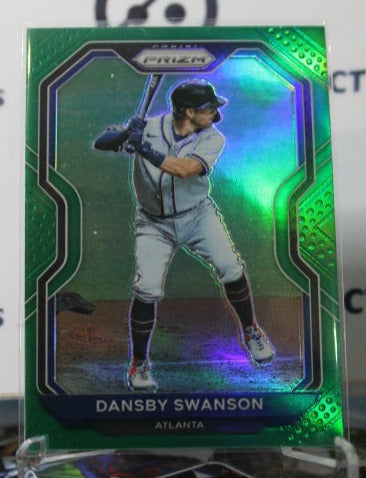 2021 PANINI PRIZM BASEBALL DANSBY SWANSON # 168 GREEN PRIZM  ATLANTA BRAVES