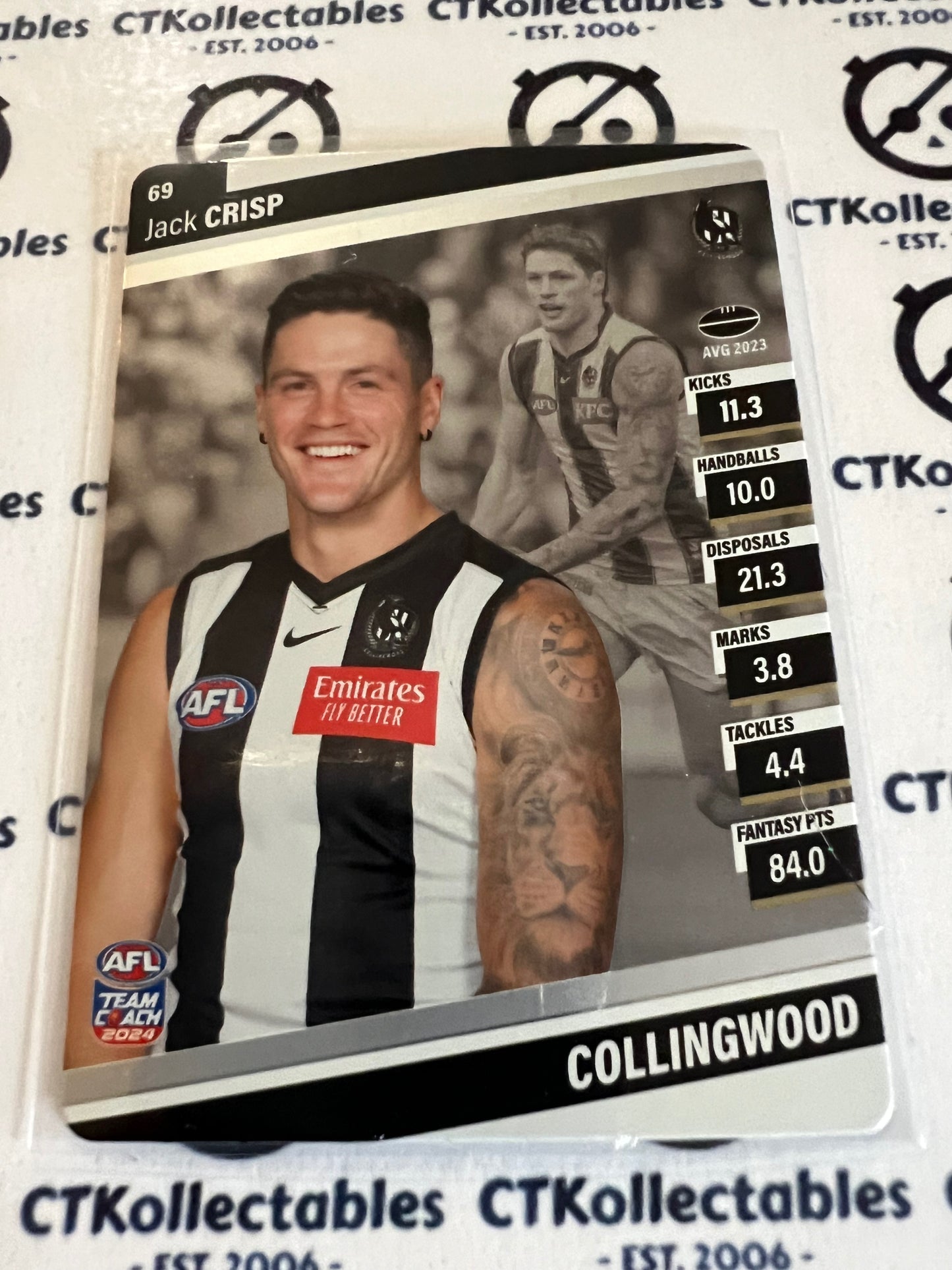 2024 AFL Teamcoach 69 Jack Crisp Collingwood