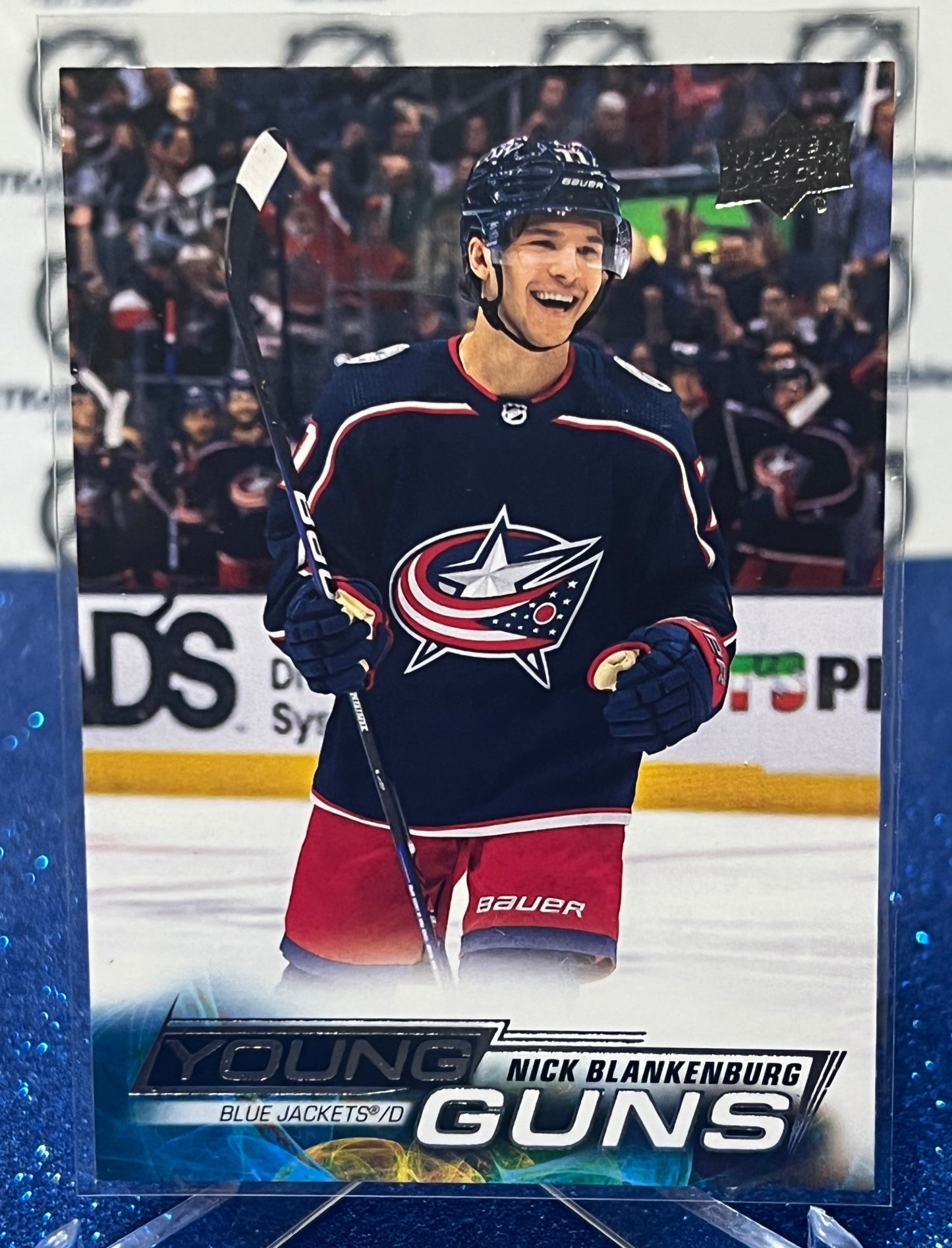 2022-23 UPPER DECK NICK BLANKENBURG # 202 ROOKIE YOUNG GUNS BLUE JACKETS  HOCKEY CARD