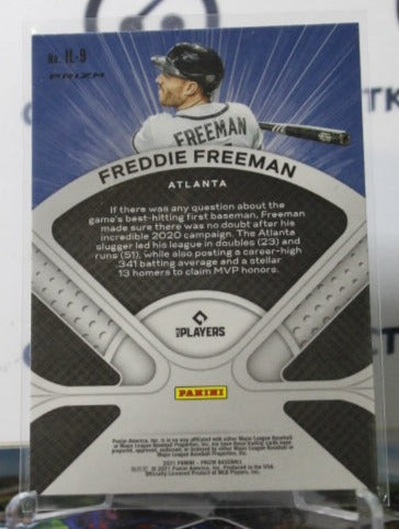 2021 PANINI PRIZM BASEBALL FREDDIE FREEMAN  # IL-9 ILLUMINATION PRIZM  ATLANTA BRAVES