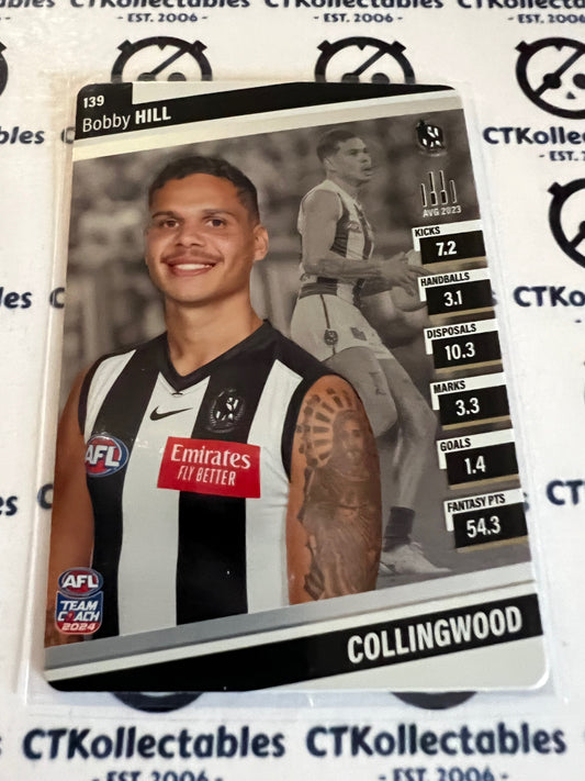 2024 AFL Teamcoach 139 Bobby Hill Collingwood