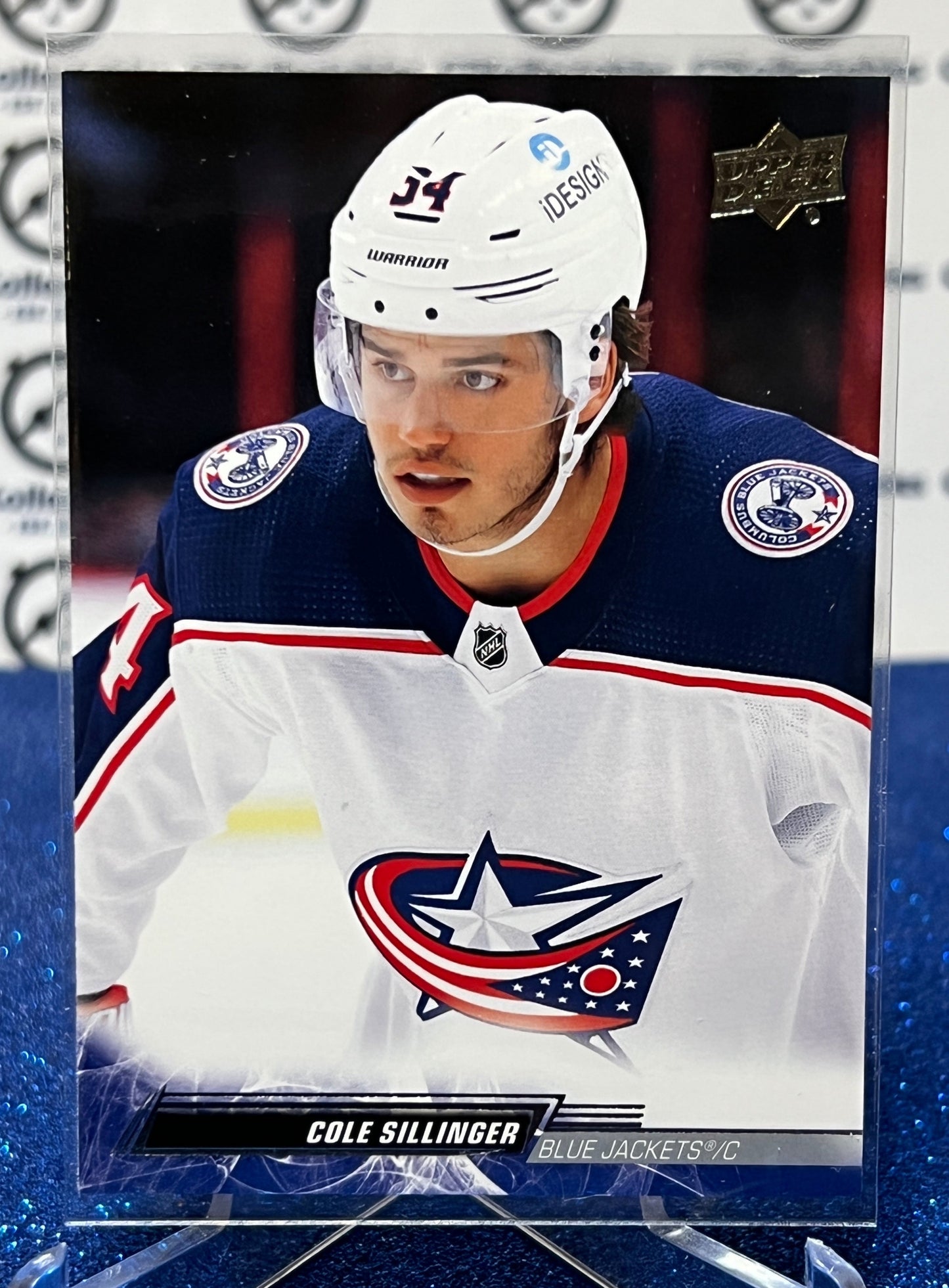 2022-23 UPPER DECK COLE SILLINGER # 55 ROOKIE  BLUE JACKETS  HOCKEY CARD