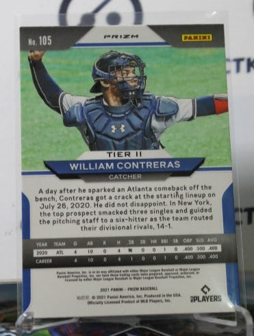 2021 PANINI PRIZM BASEBALL WILLIAM CONTRERAS # 105 ROOKIE PRIZM ATLANTA BRAVES