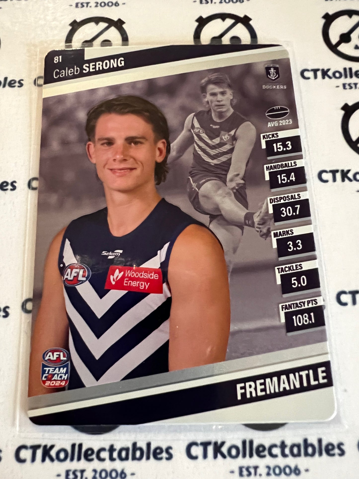 2024 AFL Teamcoach 81 Caleb Serong  Fremantle